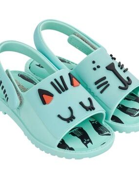 Mini Melissa Mini Mia + Fabula cat face sandals | Size 6 (toddler)